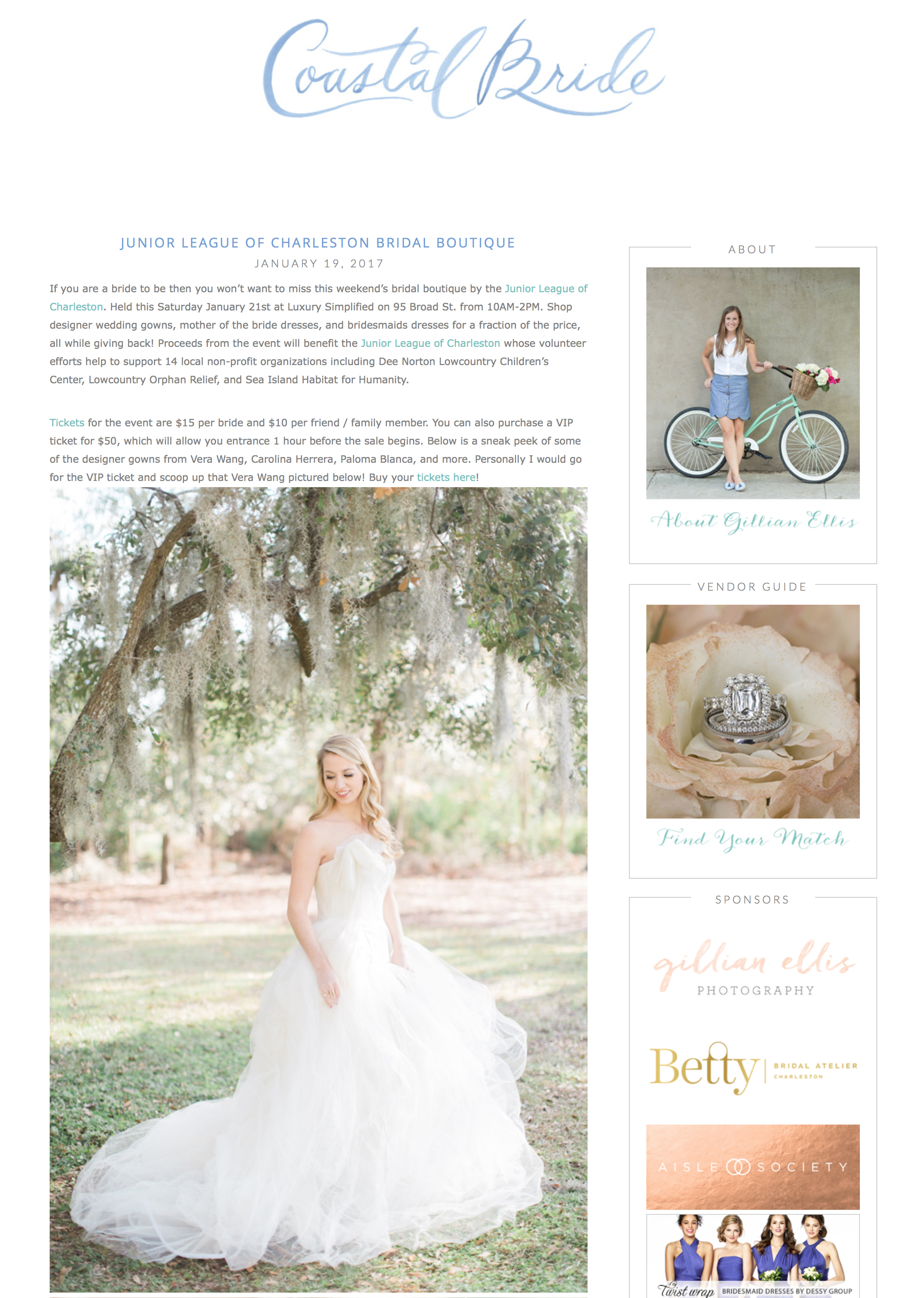 Rachel Red Photography Featured in Coastal Bride | Charleston Bridal Boutique
